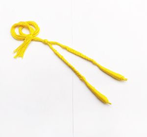 Cotton Cord (Dori), Yellow ,16" in length (6" on one side) Sold by 1 pc