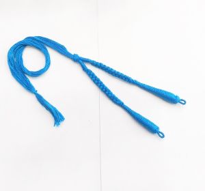 Cotton Cord (Dori), Light Blue ,16" in length (6" on one side) Sold by 1 pc