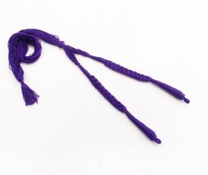 Cotton Cord (Dori), Dark Violet ,16" in length (6" on one side) Sold by 1 pc