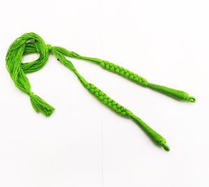 Cotton Cord (Dori), Parrot Green ,16" in length (6" on one side) Sold by 1 pc