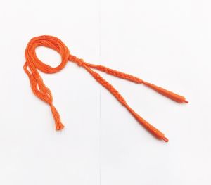 Cotton Cord (Dori), Orange ,16" in length (6" on one side) Sold by 1 pc