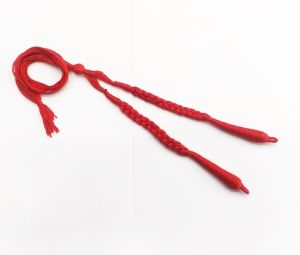 Cotton Cord (Dori), Red ,16" in length (6" on one side) Sold by 1 pc