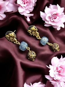 Agate beads With Nakshi Balls Blue