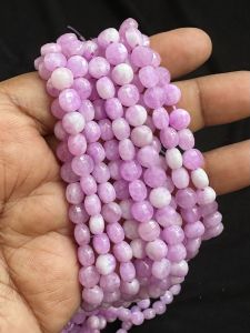 Coin shaped 6mm Jade Beads, Lavander