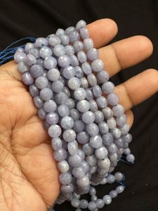 Coin shaped 6mm Jade Beads, Bluish Grey