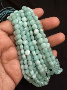 Coin shaped 6mm Jade Beads, MultiTourmaline