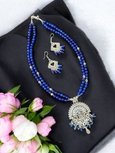 Agate beads Antique Silver Pendant 