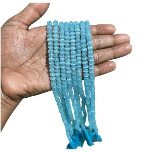 Monolisa Pumpkin beads : 5 to 6mm (Sea Blue) 