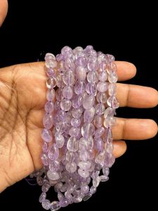 Natural Gemstone Beads, Small Tumbles, 4 to 6mm, Light Amethyst