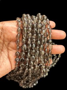Natural Gemstone Beads, Small Tumbles, 4 to 6mm, Smoky Quartz