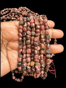 Natural Gemstone Beads, Small Tumbles, 4 to 6mm, Rhodonite 