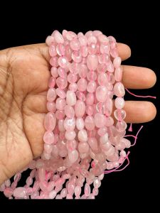 Natural Gemstone Beads, Small Tumbles, 4 to 6mm, Rose Quartz