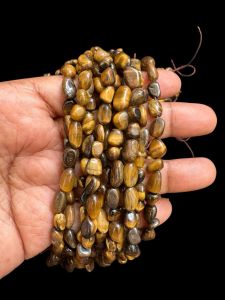 Natural Gemstone Beads, Small Tumbles, 4 to 6mm, Tiger Eye 