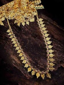 Coin Necklace with Ruby stones