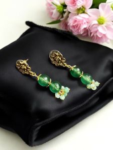 Onyx Cylinder Earings 