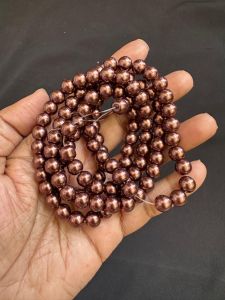 8mm Glass Pearls (GOOD SHINE), Burgundy