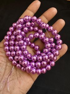 8mm Glass Pearls (GOOD SHINE), Violet