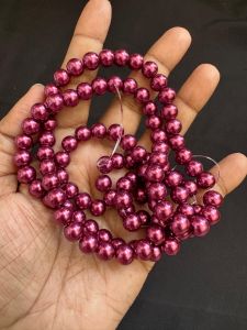 8mm Glass Pearls (GOOD SHINE), Vadamalli
