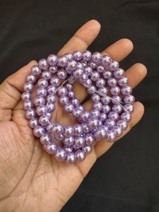 8mm Glass Pearls (GOOD SHINE), Lavander
