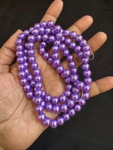8mm Glass Pearls (GOOD SHINE), Purple