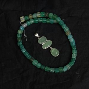 Combo OF Gemstone Pendant With Agate Beads