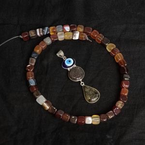 Combo OF Gemstone Pendant With Agate Beads