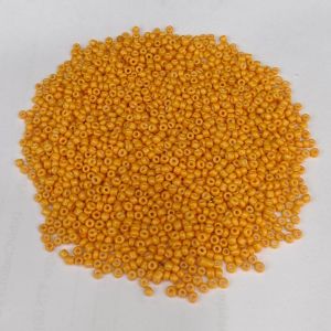 Seed Beads, 11/0, Orange , Pack Of 25 Gms