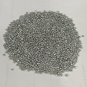 Seed Beads, 11/0, light grey , Pack Of 25 Gms
