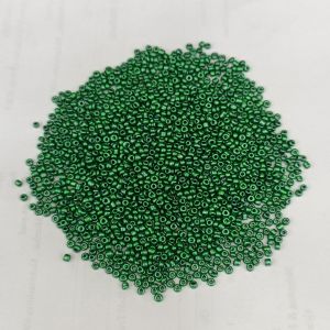 Seed Beads, 11/0, green , Pack Of 25 Gms