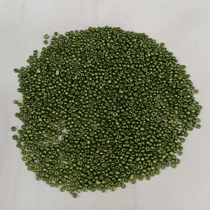 Seed Beads, 11/0, Oilve green , Pack Of 25 Gms