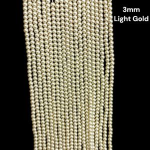 Swarovski Replica Pearls (Good Shine),Light gold, 3mm