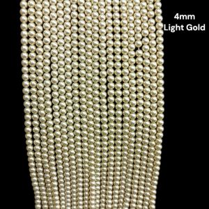 Swarovski Replica Pearls (Good Shine),Light gold, 4mm