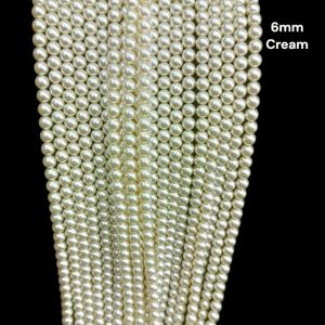 Swarovski Replica Pearls (Good Shine),Cream, 6mm