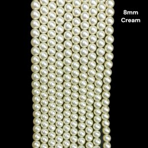 Swarovski Replica Pearls (Good Shine),Yellowish cream, 8mm