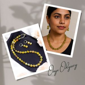 Onyx Necklace Yellow Double Shade