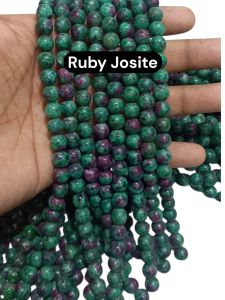 Natural Gemstone Beads, Ruby Josite , 8mm
