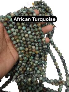 Natural Gemstone Beads, 8mm, Round, African Turquoise