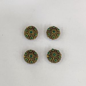 Victorian Connector, green ,Antique gold Finish, 20X 18 ,Sold By 5 PCS