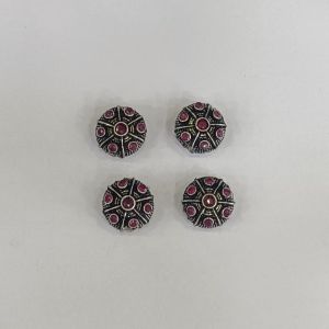 Victorian Connector, pink ,Antique silver Finish, 20X 18 ,Sold By 5 PCS