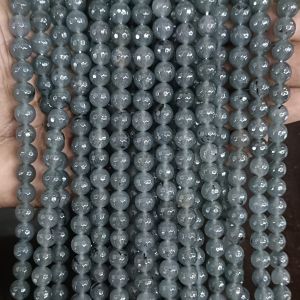 Agate Beads, Round, 8mm, Grey Colour