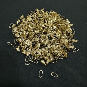 Pinch Bail, 6mm Brass metal with Gold finish, Pack of 5 gms