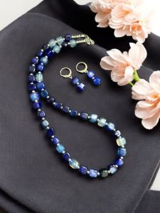 Onyx Plain Necklace Blue 