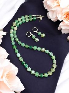 Onyx Plain Necklace Sea Green   