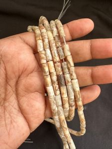 Gemstone Pipe Beads, 4X9mm Feldspar