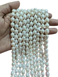 AAA Quality Fresh Water Pearls, Oval,8-10mm, Cream