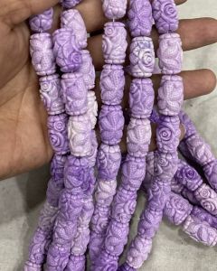 Synthetic Coral Carving Beads, Lavander ( 14x20mm)