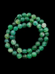 High quality Onyx Beads, 8mm Round, Peacock green
