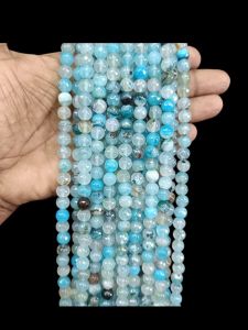 High quality Onyx Beads, 8mm Round, light blueshade