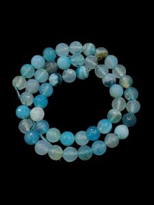 High quality Onyx Beads, 8mm Round, light blueshade