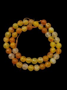 High quality Onyx Beads, 8mm Round, orange